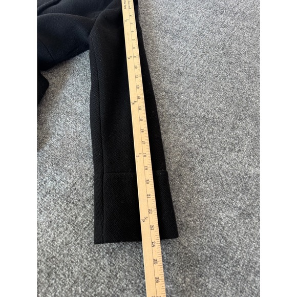 J.Crew Black Wool Blend Button Front A-Line Coat Women's Size 8 - Picture 9 of 12